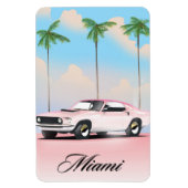 Magnet Flexible Coucher de soleil rose à Miami (Vertical)