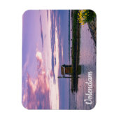 Magnet Flexible Coucher de soleil rose sur le lac (Vertical)