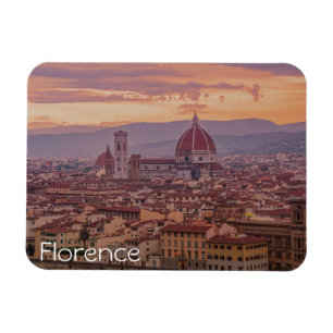 Magnet Flexible Coucher de soleil sur Florence, Italie