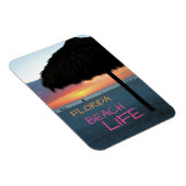 Magnet Flexible Coucher de soleil sur la plage de sable blanc de F (Côté Droit)