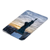 Magnet Flexible Coucher de soleil sur la réplique de la statue de  (Côté Gauche)