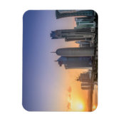 Magnet Flexible Coucher de soleil sur la ville de Doha, Qatar (Vertical)