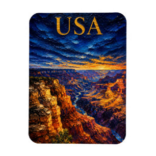 Magnet Flexible Coucher de soleil sur le Grand Canyon Souvenir