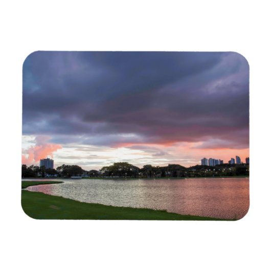 Magnet Flexible Coucher De Soleil Sur Le Parc (Horizontal)