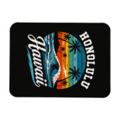 Magnet Flexible Coucher de soleil surf Honolulu Hawaï (Horizontal)