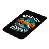 Magnet Flexible Coucher de soleil surf Honolulu Hawaï (Côté Gauche)