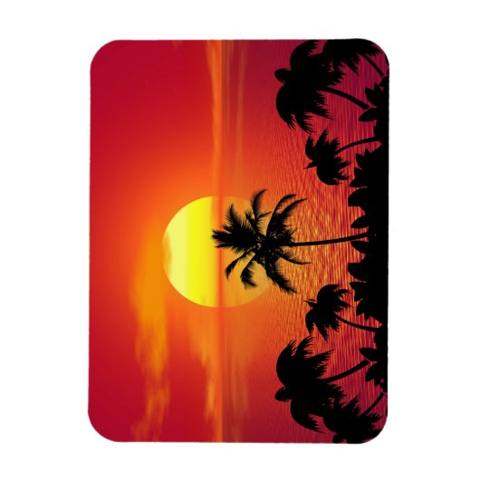 Magnet Flexible Coucher de soleil tropical (Vertical)