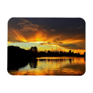 Magnet Flexible Coucher du soleil dans la ville Londrina, Brésil