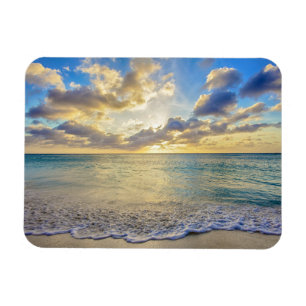 Magnet Flexible Coucher du soleil d'Aruba au-dessus de mer mobile