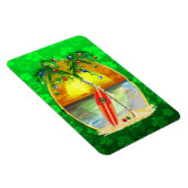 Magnet Flexible Coucher du soleil de plage de Noël (Côté Droit)