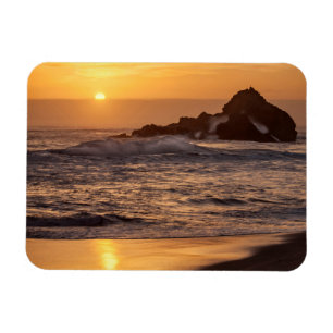 Magnet Flexible Coucher Du Soleil Sur La Plage De Pfeiffer