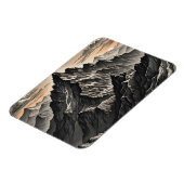 Magnet Flexible Coucher du soleil sur les oeuvres d'art de la mont (Côté Gauche)