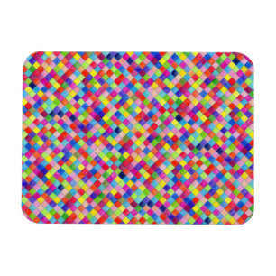 Magnet Flexible Couleur Colorée En Papier Graphique Carré Motif