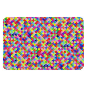 Magnet Flexible Couleur Colorée En Papier Graphique Carré Motif