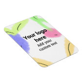 Magnet Flexible Couleur d'aquarelle rouge simple ajouter votre log (Côté Droit)