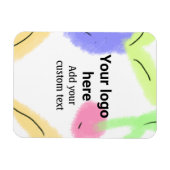 Magnet Flexible Couleur d'aquarelle rouge simple ajouter votre log (Horizontal)