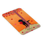 Magnet Flexible Couleur d'automne personnalisée Noir Labrador (Côté Droit)