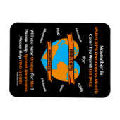 Magnet Flexible Couleur de l'orange du monde...RSD/CRPS (Horizontal)