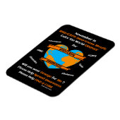 Magnet Flexible Couleur de l'orange du monde...RSD/CRPS (Côté Gauche)