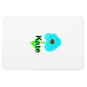 Magnet Flexible Couleur d'eau bleu vert ajouter votre nom texte pe (Horizontal)