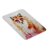 Magnet Flexible Couleur d'eau Red Fox Woodland Animal Art (Côté Droit)