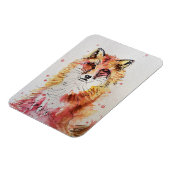 Magnet Flexible Couleur d'eau Red Fox Woodland Animal Art (Côté Gauche)