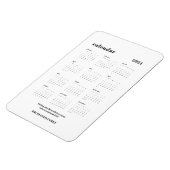 Magnet Flexible Couleur personnalisée Modèle Chic 2024 Calendrier (Côté Gauche)