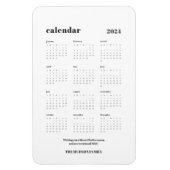 Magnet Flexible Couleur personnalisée Modèle Chic 2024 Calendrier (Vertical)