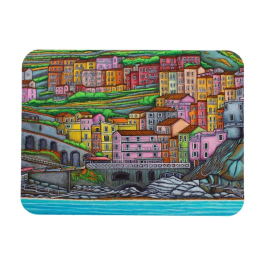 Magnet Flexible Couleurs de l'aimant photo Manarola 3"x4" (Horizontal)
