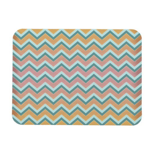 Magnet Flexible Couleurs douces et chaudes ZigZag (Horizontal)