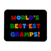 Magnet Flexible Couleurs vives Meilleurs Cadeaux Gramps du monde (Horizontal)