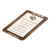 Magnet Flexible Country Rustic Horseshoe, Bois Brown Enregistrer L (Côté Gauche)