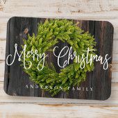 Magnet Flexible Country Rustic Wood Merry Christmas Greeting