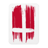 Magnet Flexible Coup de pinceau Drapeau Danemark (Vertical)