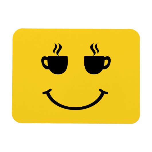 Magnet Flexible Coupe de café sourire (Horizontal)