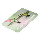 Magnet Flexible Couple de colibri volant ensemble personnalisé (Côté Gauche)
