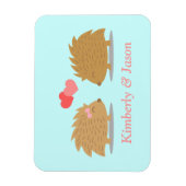 Magnet Flexible Couple de hérissons mignons amoureux (Vertical)
