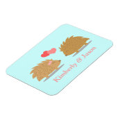 Magnet Flexible Couple de hérissons mignons amoureux (Côté Gauche)
