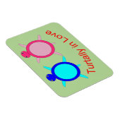 Magnet Flexible Couple de tortue mignonne (Côté Droit)