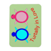Magnet Flexible Couple de tortue mignonne (Vertical)