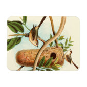 Magnet Flexible Couple d'oiseaux sur un nid perché sur une branche (Horizontal)