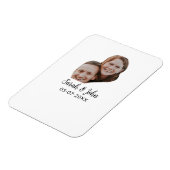 Magnet Flexible Couple face photo add name date simple wedding  (Côté Gauche)