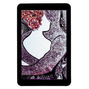 Magnet Flexible Couple interracial noir et blanc étreinte