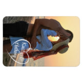 Magnet Flexible Couple Love Heart Photo Names (Horizontal)