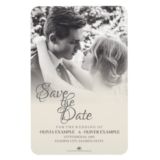 Magnet Flexible Couple mariage en monochrome (Vertical)