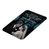 Magnet Flexible Couple mariage en papier sur arbre bleu de vie (Côté Gauche)