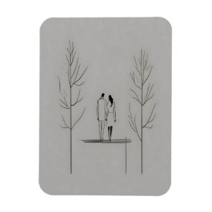 Magnet Flexible Couple minimaliste Art moderne