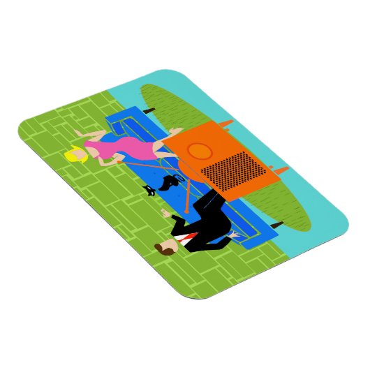 Magnet Flexible Couple rétro avec aimant flexible Chat (Côté Droit)