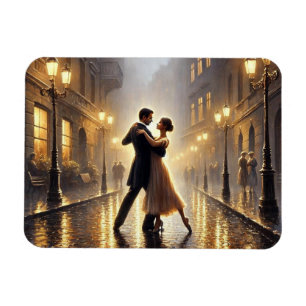 Magnet Flexible Couple romantique dansant sous la pluie