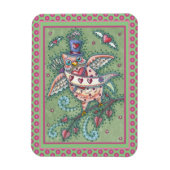 MAGNET FLEXIBLE COUPLE WHIMSICAL HOOTS N' HEARTS CUPID CHOUETTE VA (Vertical)